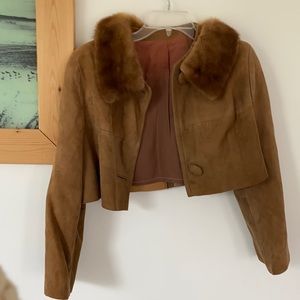 COPY - Vintage leather jacket , fur coat